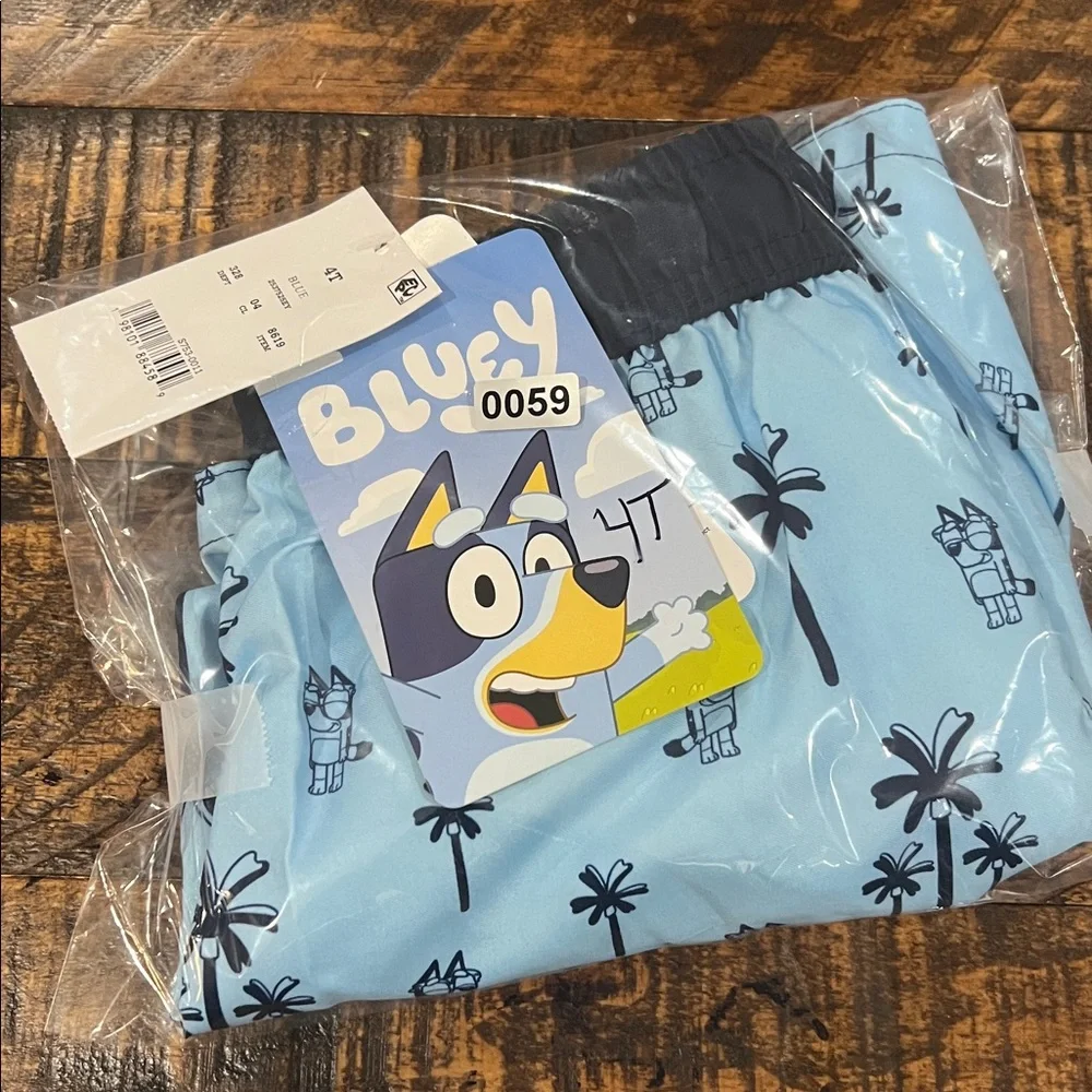 Bluey Swim Shorts - Light Blue size 4t